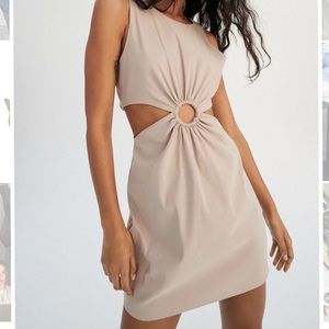 Zara Cutout Linen Dress